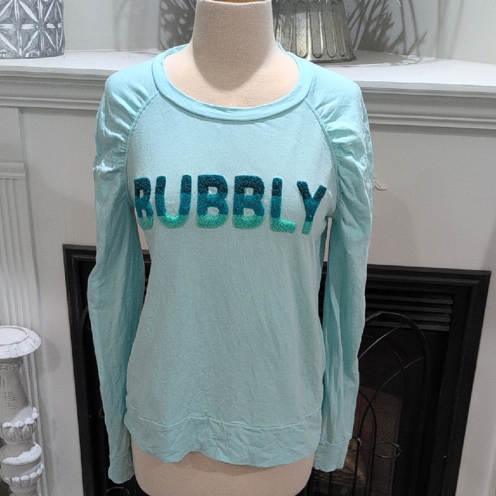 Lilly Pulitzer Light Blue Women's Sweatshirt Size Small